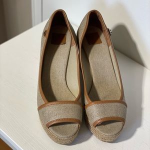 TORY BURCH “Majorca” canvas espadrille Size 8 1/2
